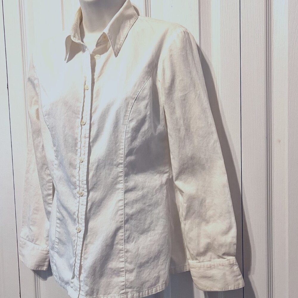 Guess Collection-Women's Long Sleeve Button Up Fitted Blouse-Size Small-Collar - Picture 3 of 12